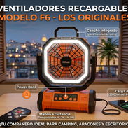 VENTILADOR RECARGABLE MODELO F6( LOS ORIGINALES) DE 20.000MAH,  4 VELOCIDADES, GIRAN, CON POWERBANK, LARGA DURACION - Img 55727857