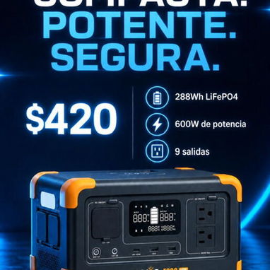 Gran Rebaja!! Los mejores precios de estaciones de energia portables, marcas como Ecoflow, Bluetti, Anker, Daran - 8/10