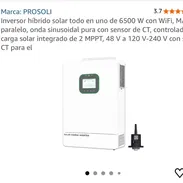 ⚡Inversor híbrido PROSOLI 6.5KW  ✅ 48V / 120V-240V 🧾 Garantía que es nueva en su caja, se comprueba su funcionamiento - Img 57389553