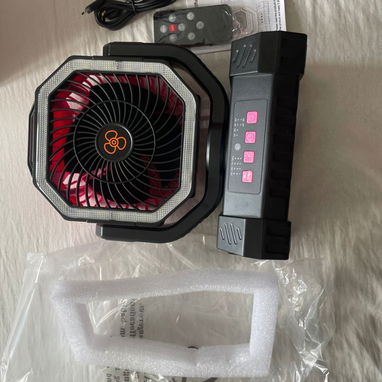 VENTILADOR RECARGABLE F6 S 20,000 mAh CON LUZ LED Y CONTROL REMOTO - 2/3