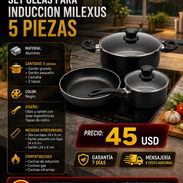 🍲 5 PIEZAS 🍲 SET OLLAS PARA INDUCCION MILEXUS 5 PIEZAS.. MENSAJERÍA CON FACTURA Y GARANTÍA. 📲 54833699 - Img 56793612