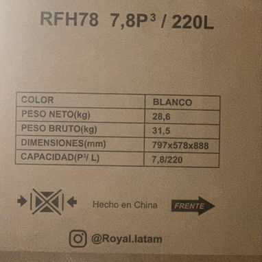 🧊 7.8 PIES 🧊 NEVERA HORIZONTAL ROYAL 7.8 PIES. ENTREGA GRATIS CON FACTURA Y GARANTÍA. TLF 54833699 - Img 108665262