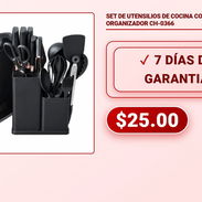 SET DE UTENSILIOS DE COCINA CON CUCHILLOS Y ORGANIZADOR CH-0366 - Img 58214085