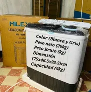 Lavadora Semiautomática Milexus 9kg - Img 49309332