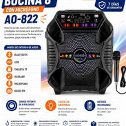 BOCINA 8'' CON MICROFONO AO-822, ENTREGA DE FACTURA, VARIEDAD DE BOCINAS, ETC - Img 56347928