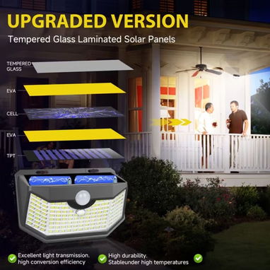 💰*Precio $ 15 USD* 💸   *_Luz Solar con Sensor de Movimiento - 120 LEDs + 270° Gran Angular - IP65_*  ☀️ - 7/7