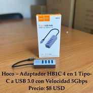Hoco – Adaptador HB1C 4 en 1 Tipo-C a USB 3.0 con Velocidad 5Gbps, ENTREGA DE FACTURA, VARIEDAD DE CELULARES, ETC - Img 57017061