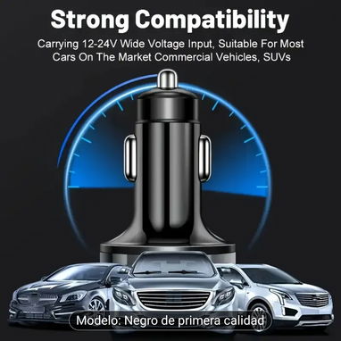 🚀 Cargador de carro – Modelo Negro de primera calidad 🚀 - Img 122613270