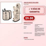 JUEGO DE GUANTES PARA HORNO . - Img 57881839