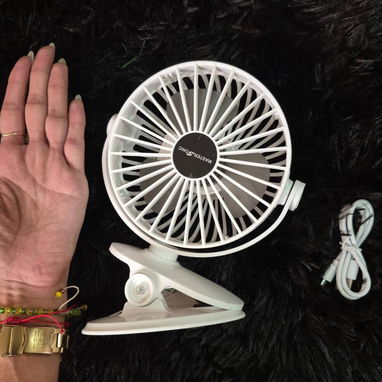 Ventiladores recargables de pinza para cuna o coche de bebé (Yus) 🤍🖤 20 USD - 3/4