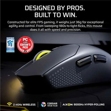 Mouse Corsair Sabre v2 PRO Ultralight Wireless Black - 2/10