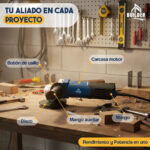 AMOLADORA DE 800 W BUILDER - 2/3