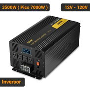 Inversor VEVOR 3500W 7000W Pico Onda Pura 12V a 120V Con Control Remoto Pantalla LCD USB GFCI Para RV Solar Negro - Img 55776091