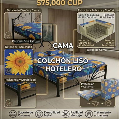 Súper calidad esto y más con mensajería gratis y almohadas incluidas si deseas (características en las fotos) - Img 127191486