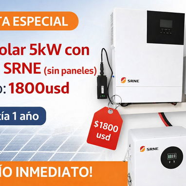 Kit Solar 5KW con 5KWh SRNE (CON paneles) - Img 123002269