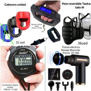 Báscula manual digital/Cronómetro/Cabecera de boxeo/Pistola eléctrica para masaje muscular/Peto reversible Taekwando - Img 52413501