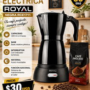 CAFETERA ELÉCTRICA ROYAL NEGRA RCE1711, ENTREGA DE FACTURA PARA SU GARANTÍA. VARIEDAD DE CAFETERAS TODAS NUEVAS EN CAJA - Img 57145844