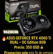 🔥 ASUS GEFORCE RTX 4060 Ti DUAL – OC Edition 8GB 🔥 - Img 49698597