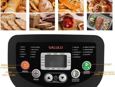 Máquina para hacer pan en casa 19 preestablecidos, Función sin gluten, Ajustes de aislamiento,3 tamaños de pan 5-4022401 - Img main-image-43063055