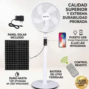 Ventilador solar, 12 horas comprobado, alta gama, con mando y lámpara, mensajería aparte. - Img 55466115