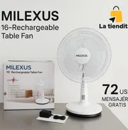 VENTILADOR DE MESA RECARGABLE MILEXUS 16 ING. REFRESCA TU CASA Y OLVÍDATE DEL CALOR - Img 50815980