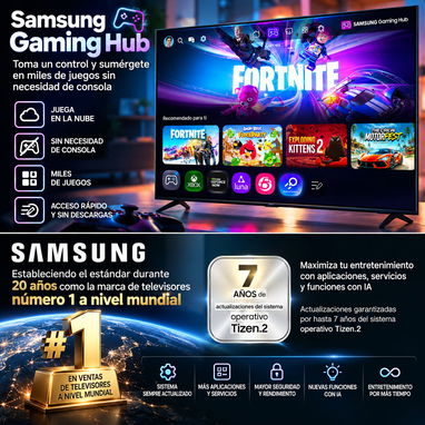 Samsung de 65”(M70HD) Mini LED 4K UHD  Modelo 2026 smart TV IA integrado - 6/9