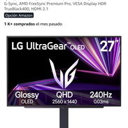 Monitor Gaming Glossy OLED LG UltraGear de 27 pulgadas nuevo en caja - Img 57386226