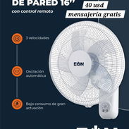 ventilador de pared 16 pulgadas EON con mensajería gratis. yoafadia 💯 - Img 55355475
