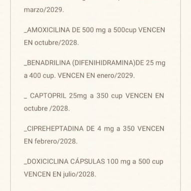 AMOXICILINA DE 500 mg VENCEN EN julio /2028. - 2/2