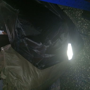 Funda Moto Negra Costuras Reforzadas, Capa de Lluvia Moto Reflectante Ligera . - 3/4