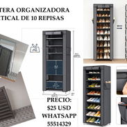 ZAPATERA ORGANIZADORA VERTICAL DE 10 REPISAS, ENTREGA DE FACTURA, VARIEDAD DE ÚTILES DEL HOGAR, ETC - Img 55864085
