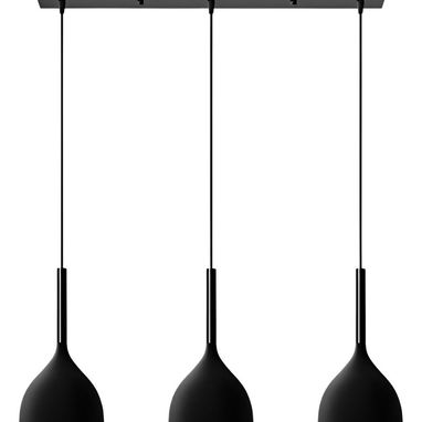 Lámpara de techo decorativa colgante negra estilo vintage(juego de 3) - Img 91346082