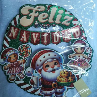 💜Cartel de feliz navidad Medida:38cm Precio:3usd - 2/2