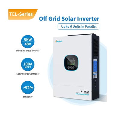 Inversor solar híbrido AMPINVT TEL de 5000W, 48V a 120V con MPPT 100A - 2/3