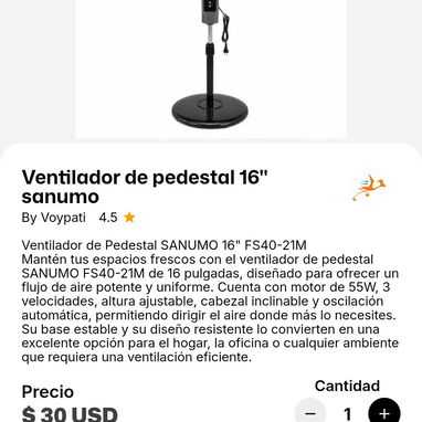 VENTILADORES RECARGABLES CON PANEL SOLAR - 4/5