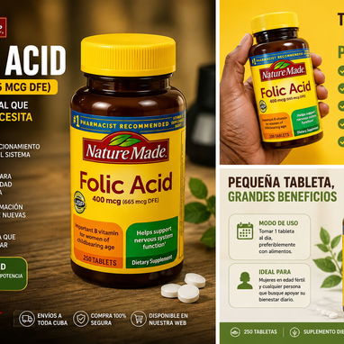 ACIDO FÓLICO - APOYO ESENCIAL PARA TU BIENESTAR DIARIO - 3/3