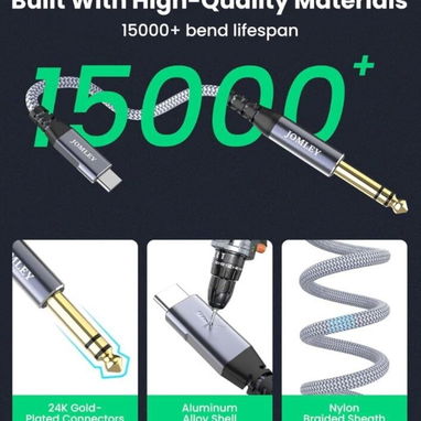 ☎️53544655 🛵 Entrega Disponible ⭐Cable de Audio USB-C a 1/4" TRS – 3.3 ft (1 metro) ⭐ - 8/8