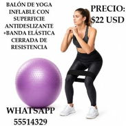 BALÓN DE YOGA INFLABLE CON SUPERFICIE ANTIDESLIZANTE +BANDA ELÁSTICA CERRADA DE RESISTENCIA, ENTREGA DE FACTURA - Img 55118835