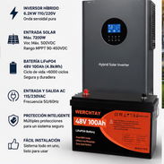 INVERSOR 6.2 kw 110/220 V y bateria 5kwh - Img 56952012