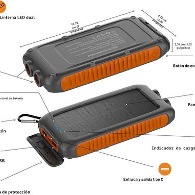 Cargador Portátil solar 50000 mAh - 2/2