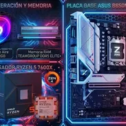 Estado impecable 350usd Placa- Asus B650M AYW WIFI MICRO - RIZEN 5 7600X RAM 8GB TEAM GROUP 4800 CL40 Disipador ID COOLI - Img 55718600