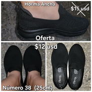 Calzado, zapatos, tenis de mujer. cómodos. Horrma ancha. No tienen cordones, fácil de poner. $10 usd. Solo no. 38 / 25cm - Img 49928498
