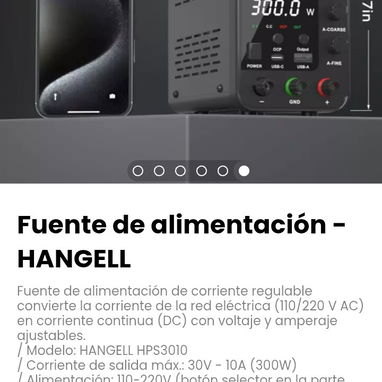 Fuente de alimentación - HANGELL. Corriente de salida máx.: 30V - 10A (300W) - Img 115937870