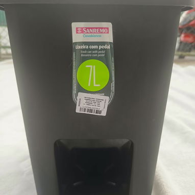 Cesto Negro elegante para basura con pedal (c) - 3/4