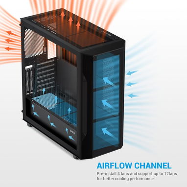 Chasis para PC ATX de torre media SAMA S40 - Diseño de malla de alto flujo de aire, ventiladores ARGB 52815418 - Img 122558544