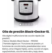 Olla de presión Black+Decker 6L. Nueva a estrenar - Img 49380080