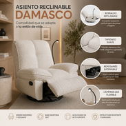 Asiento reclinable de damasco blanco marfil (CV) - Img 56070080