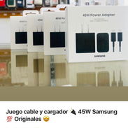 ⚡ Juego Cable + Cargador Samsung 45W – Originales ✅ 100% genuinos, con cable USB-C de 1.8m (5A) ✅ Carga súper rápida d - Img 57557362