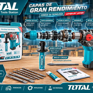 Chipijamas y taladros Total - 3/4
