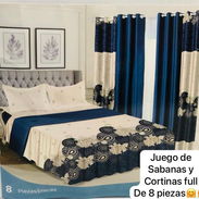 👑Juego d sábana y cortinas full d 8piezas (UH) - Img 56651639
